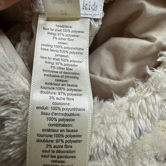 POTTERY BARN WHERE THE WILD THINGS ARE Max Cream Costume Wild One Size 2T Fleece - Picture 5 of 7